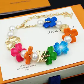 Louis Vuitton Floral and Glass Beaded Bracelet