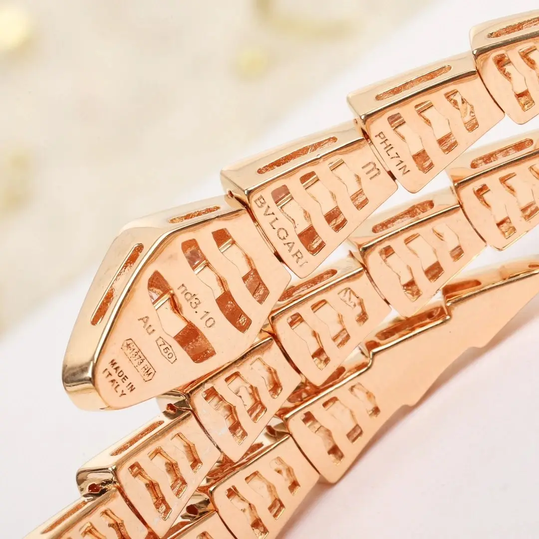 Gold-tone snake motif bracelet set photo 13