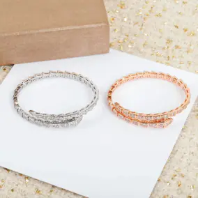 Gold-tone snake motif bracelet set [4 styles]