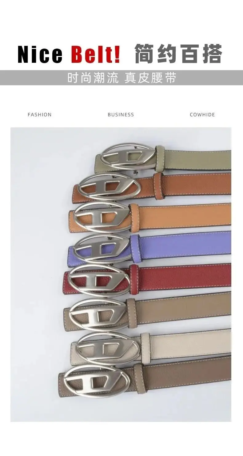 Diesel leather belt side view