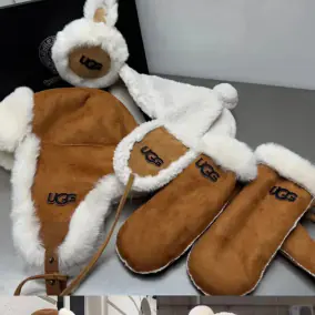 Fleece Balaclava Hat and Gloves Set [3 styles]