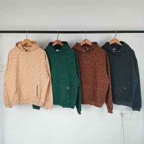 Letter R Printed Fleece-Lined Hoodie [3 styles]
