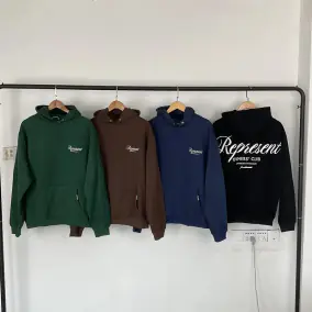 Represent Letter-Print Relaxed-Fit Hoodie