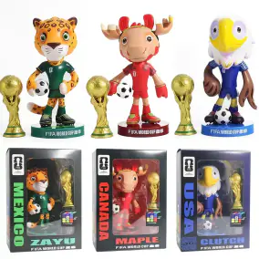 [Free Shipping] 2026 US-Canada-Mexico World Cup Mascot Peripheral FIFA World Cup Hand-Made Football Decoration Souvenir Kicksog.com