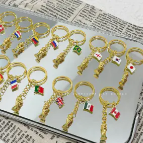 World Cup Flag Keychain Football Fans Peripheral Souvenir Football Team Emblem Pendant Small Gift Kicksog.com