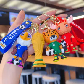 Cross-Border Mexico World Cup Mascot Football Key Ring Cute Cartoon Doll Key Chain Small Gift Kicksog.com